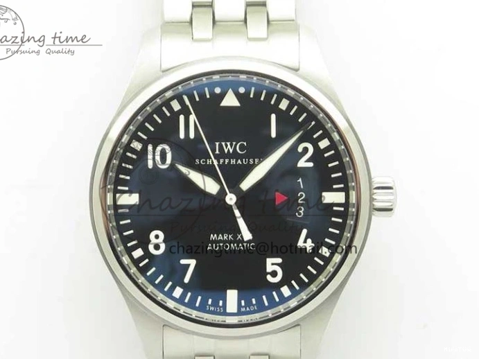 MIROTIME 0326 Mark XVII IW326504 MKS 1:1 Best Edition Black Dial On SS Bracelet MIYOTA 9015 V Durable 7210